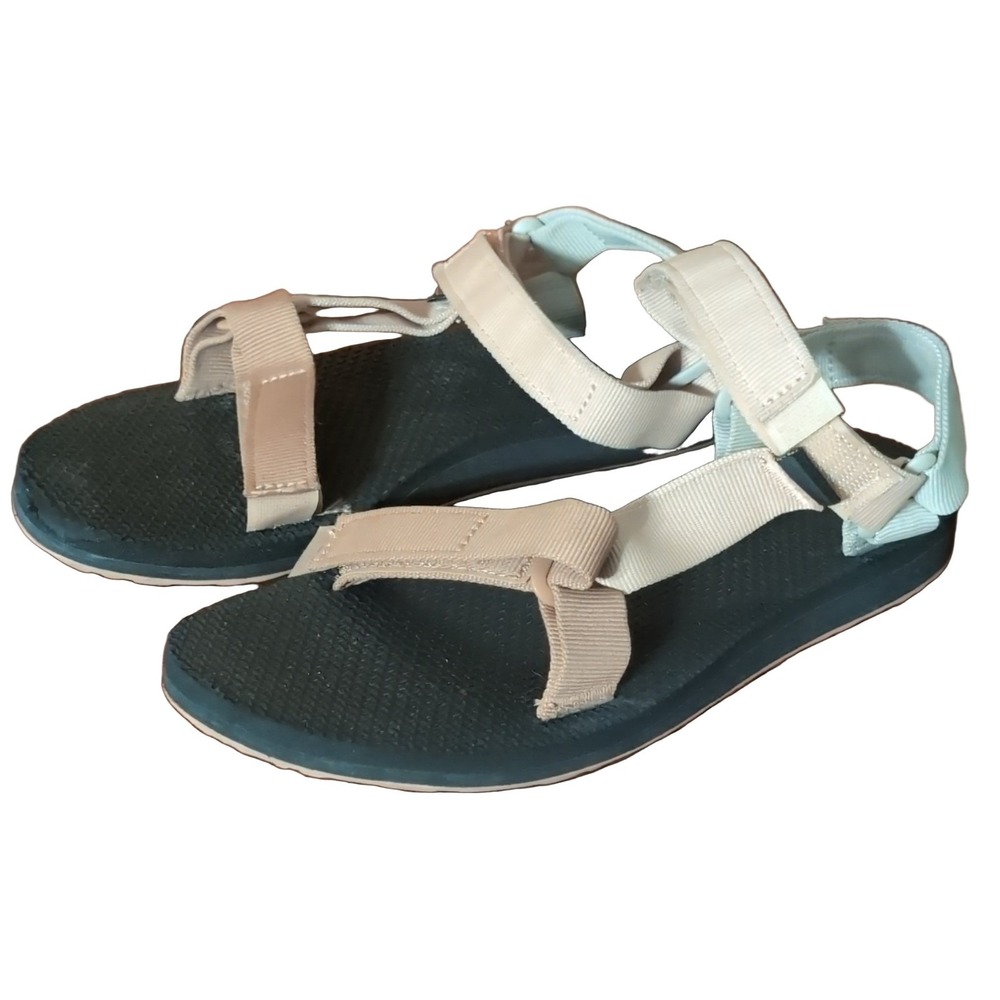 Teva Midform Universal Women's Sandals US 9 Beige Blue REPREVE Hook Loop